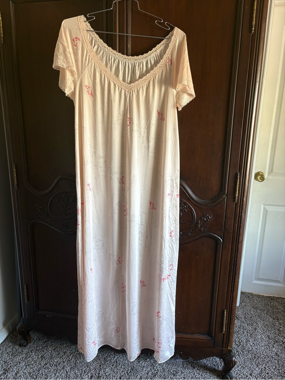 Vintage 70’s Chemise Nightgown JCPenny Light Pink Union Made in USA